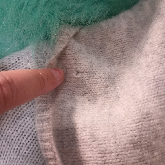 Kaisely Gray Cowl Neck Long Sleeve High Low Sweater Size M - Picture 11 of 13